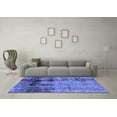 thumbnail image 3 of Ahgly Company Machine Washable Indoor Rectangle Oriental Blue Industrial Area Rugs, 2' x 4', 3 of 4