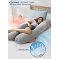 thumbnail image 4 of Almohada de embarazo QUEEN ROSE Cooling Maternity 140 cm gris, 4 of 7