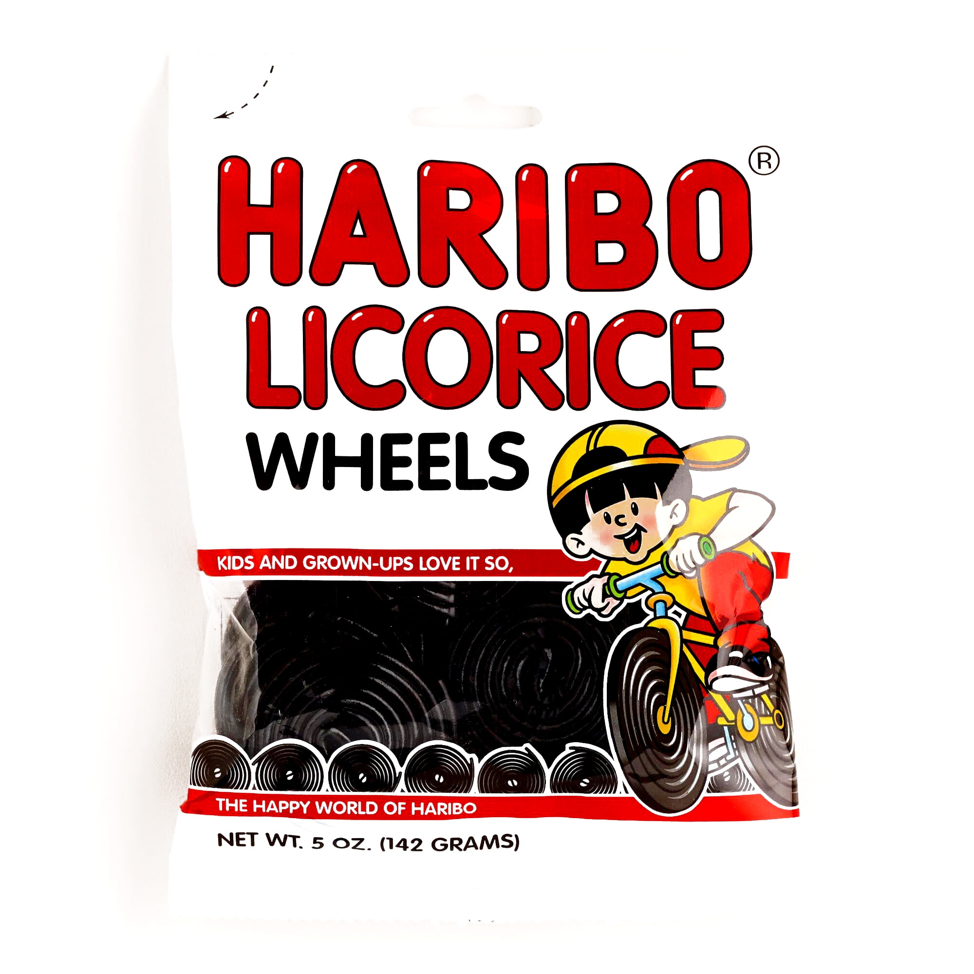 Haribo Licorice Wheels 5 oz each (5 Items Per Order)