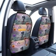 thumbnail image 3 of Pofeuu Mist Sunflower Skull Print 2 Pack PU Leather Kick Mat Back Seat Protector, Universal Car Seat Back Organizer, Waterproof Backseat Protector For Most Car, 3 of 8