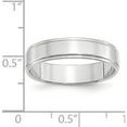 thumbnail image 3 of 14K White Gold 14Kw 5mm Flat With Step Edge Band Size 5.5 Made In United States wfle050-5.5, 3 of 5