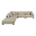 thumbnail image 2 of Lexicon Corydon Microfiber 5-Piece Modular Sectional with Ottoman in Brown, 2 of 10