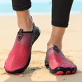 thumbnail image 6 of ChiVerve Hiking Barefoot Shoes for Women Men Breathable & Non-Slip Athletic Footwear Wide Toe Water Shoes, Designed for Walking & Running & Swimming | Black Red, 11 Men, 6 of 9