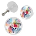 thumbnail image 2 of 4 Pcs Skull Knobs for Kitchen Cabinet Cupboard Dresser Bookcase Drawer Pulls Handles Round Home Decor, 2 of 5
