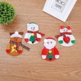 thumbnail image 5 of 12 piezas de decoración navideña con forma de muñeco de nieve, cuchillo y tenedor, juego de cubiertos creativos para mesa de comedor para el hogar, especificación: anciano, 5 of 5