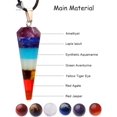thumbnail image 4 of PULLIMORE 7 Chakra Stone Necklaces for Men Women 2 Pcs Gemstone Pendant Necklace Healing Crystal Energy Necklaces, 4 of 9