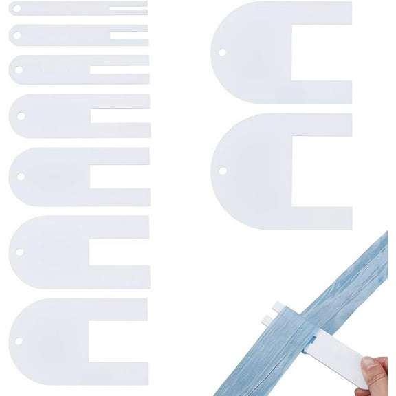 9Sizes Quick Pleater Acrylic Sewing Tools 1/2~4inch Quick Pleater Set Fabric Pleating Tool for Quilting Apparel Sewing Beginner or Experienced Tailor 3mm ThickWhite