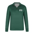 thumbnail image 5 of UVEASISHA 1/4 Zip Up Sweatshirt Men Lightweight Long Sleeve Mock Neck Pullover Fashion Print Quarter Zipper Workout Shirts Fall Clothes Green L, 5 of 5