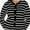 Black White, variant on Women's Striped Cardigan Sweater Trendy Long Sleeve Button Down Crew neck Cardigans