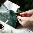 thumbnail image 4 of 2 Pieces Tissue Holder, Tissue Box, Leather Tissue Box, V Port Design (pink, Green), 4 of 5