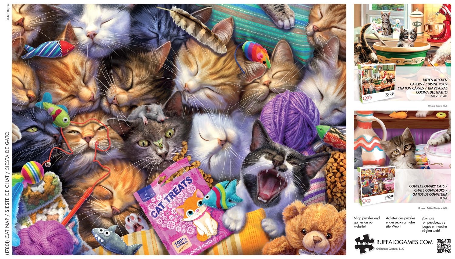 Buffalo Games Cat Nap 750-Piece Cats Puzzle - 24 x 18 Inch