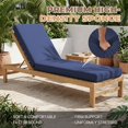 thumbnail image 4 of Clouddwell Navy Blue Outdoor Chaise Lounge Cushion, Waterproof High Rebound Foam Patio Recliner Pad, Detachable Zipper Cover Anti-Slip Tie Downs for Pool Garden Patio, 4 of 8