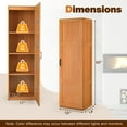 thumbnail image 2 of Gymax Tall Storage Cabinet Farmhouse Freestanding Floor Cabinet w/ 4 Storage Shelves, 2 of 10
