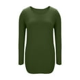 thumbnail image 5 of ShiShine Maternity's Shirt Long Sleeve Basic Top Ruch Sides Bodycon Tshirt for Pregnant Women, 5 of 7