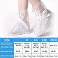 thumbnail image 3 of Shoe Covers with Zipper Hard Sole Version Waterproof Shoe Covers Reusable Galoshes for Rainy and Snowy Outdoors Garden etc, Rain Boots for Men Women Kid (Large, White), 3 of 6