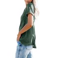 thumbnail image 4 of Capreze Women Short Sleeve Henley V Neck T Shirts Casual Plain T Shirts, 4 of 4
