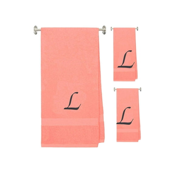 Terry Cotton Hand Towels with Custom Embroidered Initials | Soft, Absorbent, and Ideal for Bathroom or Kitchen Use | Perfect Personalized Gift | Set of 3