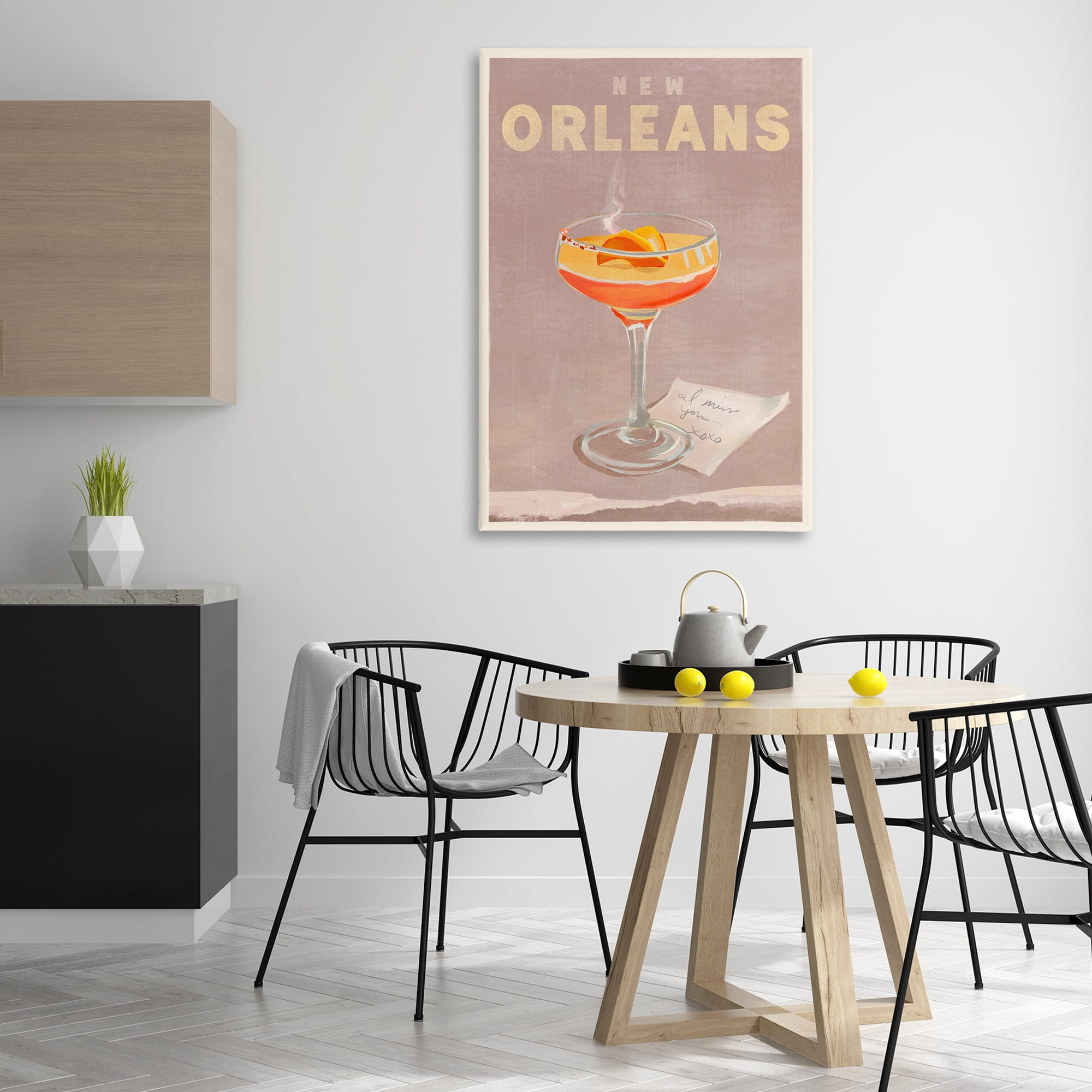 Stupell Industries New Orleans Cocktail Food & Beverage Painting Wrapped Canvas Art Print Wall Art, 30 x 45
