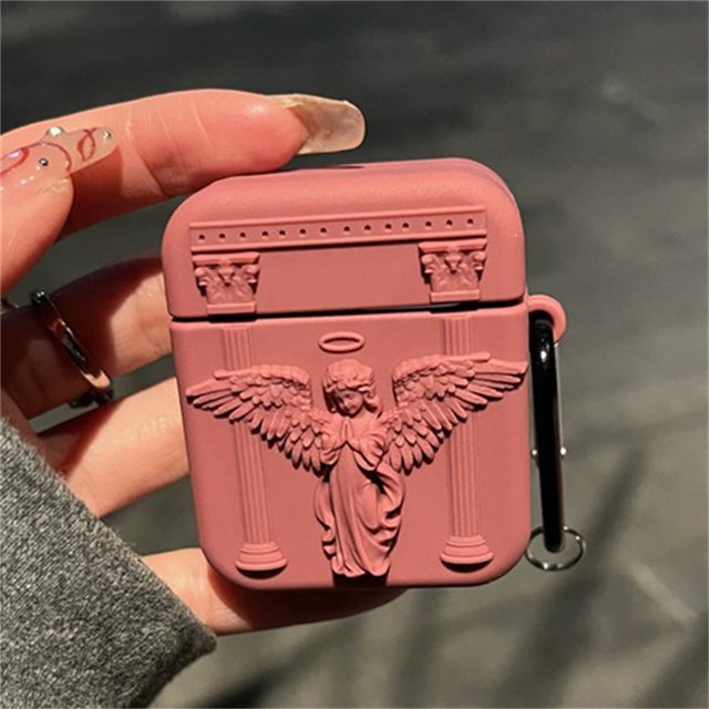 Étui en Silicone Ange de Prière 3D Mignon pour Airpods 3 2 1 Coque de Protection de Charge Sans Fil Couverture Souple pour Airpods Pro 2 Boîte R pour Airpods 3