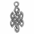 thumbnail image 1 of Sterling Silver 16" .8mm Box Chain Mini Vertical Celtic Knot Pendant Necklace, 1 of 2