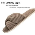 thumbnail image 4 of BERANMEY Comfy Slippers for Women Memory Foam House Bedroom Shoes Corduroy Bow Crossbands Slide Slipper Shoes Open Toe Slip On Sole Slippers SoftTrendy Gift Slippers, 4 of 7