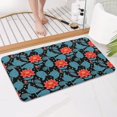 thumbnail image 4 of Pioneer Flower Floral Print Pattern Bathroom Rugs Mat, Non Slip Microfiber Bathroom Rug with Rubber Backing, Soft Mats for Bathroom Floor Tub Shower, 17"x30", 4 of 5