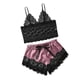 thumbnail image 5 of Conjunto de camisola de de para r Ropa de dormir ribete de encaje y pantalones cortos Despedida de soltera L púrpura claro Salvador Mujer de encaje braga, 5 of 10