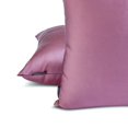 thumbnail image 3 of The HomeCentric Decorative Lumbar Pillow Cover Purple Pack Of 2, 12"x18" (30x45 cm) Satin Solid Oblong Pillow Cover, Solid Modern Cushion Cover Style - Light Purple Slub Satin, 3 of 5