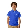 thumbnail image 3 of Kid Boys Polo Shirts Blue Shirt Boys Boys Button Down Shirt Kids Short Sleeve Shirts Shirts for Boys 9-10 Years, 3 of 3