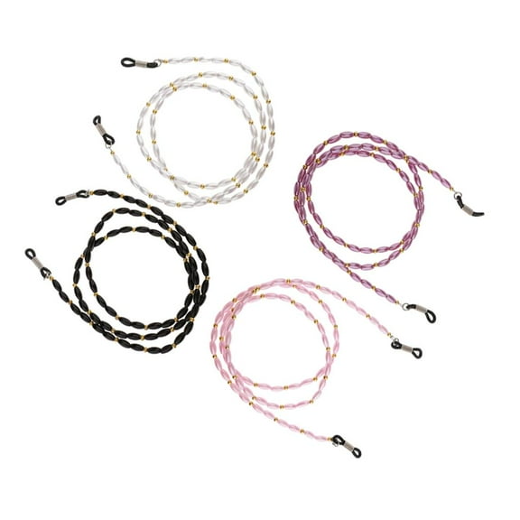 fenteer 4 Pieces Eyeglass Glasses Holder Necklace Sunglasses Neck Cord Chain Lanyard Gift 24inch Length for Women