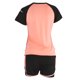 thumbnail image 4 of Mujer Verano Casual 2 Piezas Conjuntos De Manga Corta Conjuntos Entrenamiento Fitness Ropa TrajeNaranja Rosa Negro Manga Corta + Negro Naranja Rosa Pantalones Cortos De Cintura Alta XL, 4 of 8