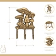 thumbnail image 4 of Cheungs 6111GD 3 Prong Mythra Mushroom Medley Cast Iron Wall Hook - Golden, 4 of 7