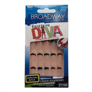 Broadway Nails Mismatch Manicure Fashion Diva Nail Kit, Harajuku Style, 54034, 26 pc
