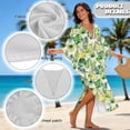 thumbnail image 6 of Xoenoiee Tropical Monstera Palm Leaves Pattern Kaftan Dresses for Women Batwing Sleeve Caftan Cover Up Beach Maxi Dress Lightweight Loungewear Mumu Dresses with Side Slits, 6 of 7