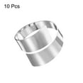 thumbnail image 3 of 10 piezas de anillos de servilleta de metal plateado, soportes de servilleta irregulares para la cena, 3 of 6