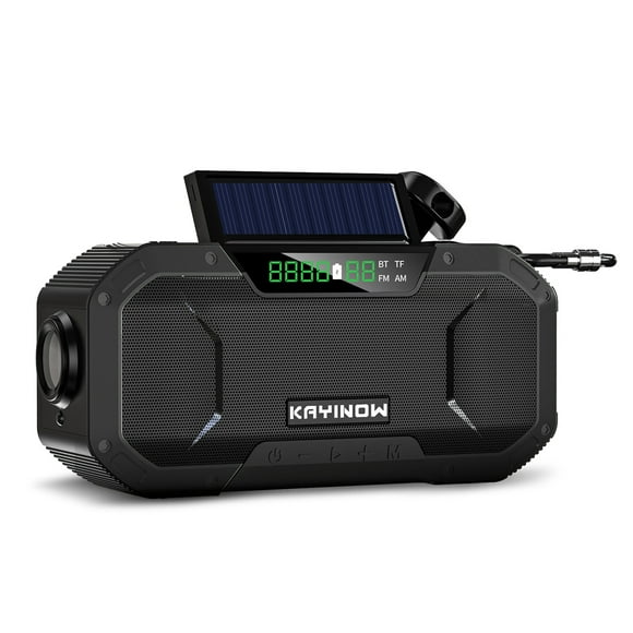 Sun Power Hand Crank 5000mAh Power Bank Flash Outdoor Camping Survival