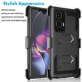 thumbnail image 2 of For Motorola Moto G Stylus 5G 2024 Case, Takfox Heavy Duty Rugged Defender Full Body Protection Phone Case Cover with Swivel Belt Clip Holster & Built in Screen Protector - Black, 2 of 8