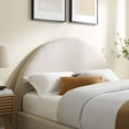 thumbnail image 2 of Resort Arched Round Queen Platform Bed in Heathered Weave Ivory, 2 of 9