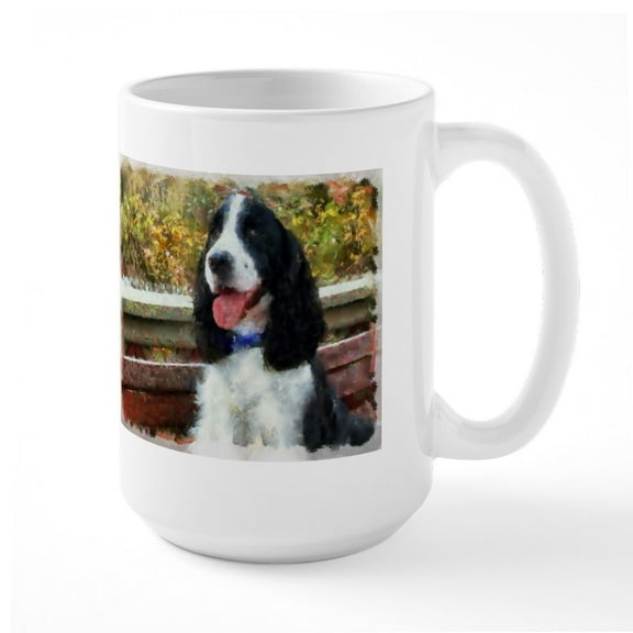 CafePress - Large Mug ENGLISH SPRINGER SPANIEL - 15 oz Ceramic Large White Novelty Mug