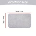 thumbnail image 2 of 20x31 ince Fluffy Foamed Slip Reducer Bath Rug, Machine Washable Area Bath Mat Rugs for Bathroom, Coffee, 2 of 8