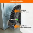 thumbnail image 4 of CAT SO RICH Dryer Vent Hose Connector Kit for Tight Spaces, 90&Acirc;&deg; Elbow with 4-Inch 6.5FT PVC Hose, Transparent Black Upgrade, Tool-Free Installatio, 4 of 8