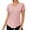 Pink, variant on Fengactive Women's Short Sleeve Workout Shirts Loose Fit V-Neck Exercise T-Shirt Workout Top Yoga Gym Sport Tops