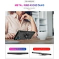 thumbnail image 4 of Grade Drop Impact for Samsung Galaxy A12 Case Galaxy A12 5G Case 360 Metal Rotating Ring Kickstand Holder  Heavy Duty Shockproof Case for Galaxy A12 5G Phone Case (Black), 4 of 14