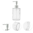 thumbnail image 5 of Unique Bargains 1 Pc Durable Diamond-shaped Soap Dispenser 11.16oz Clear Silver, 5 of 6