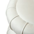 thumbnail image 5 of Furniture of America Rigi Modern 15" Velvet Fabric Round Indoor Stool, White, 5 of 8