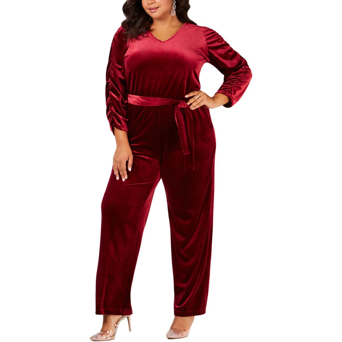 ny collection petite belted jumpsuit