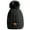 Black, variant on Women's Winter Beanie Hat Fleece Lined Cable Knitted Pom-Pom Hat,Black