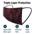 thumbnail image 5 of Disposable Face Mask, 3-Ply with Ear Loop (50 Individually Wrapped) - Assorted Snake Skin, 5 of 12