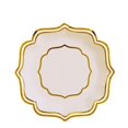 thumbnail image 5 of BalsaCircle 25 White Gold 8" Disposable Dinner Salad Paper Plates Metallic Scalloped Trim Party Decorations, 5 of 8