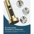 thumbnail image 4 of Kitchen Faucet with Soap Dispenser, Gold Stainless Steel Single Handle Modern Spring Commercial Sink Faucet with Pull Down Sprayer for Laundry & Utility Room RV Camp Bar Farmhouse, 4 of 14